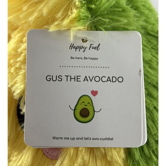 Happy Fuel Gus the Avocado Plush Microwavable Warm Hug Toy 10” NWT - Picture 5 of 5